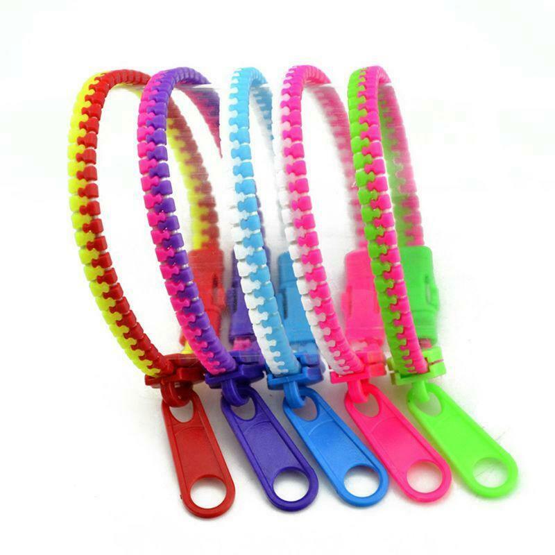 Mixed Color Kids Friendship Fidget Zipper Bracelets Sensory Toys Fashion Jewelry