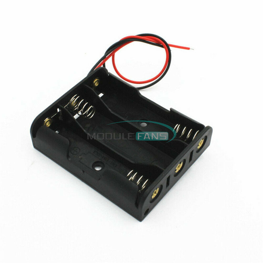 10PCS Plastic Case Battery Storage Holder Box with Wire Leads for 3 X AA 4.5V
