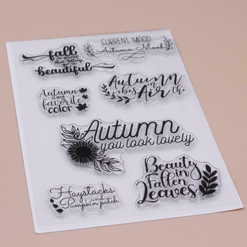 Autumn Silicone Clear Seal Stamp DIY Scrapbooking Embossing Photo Album Decor