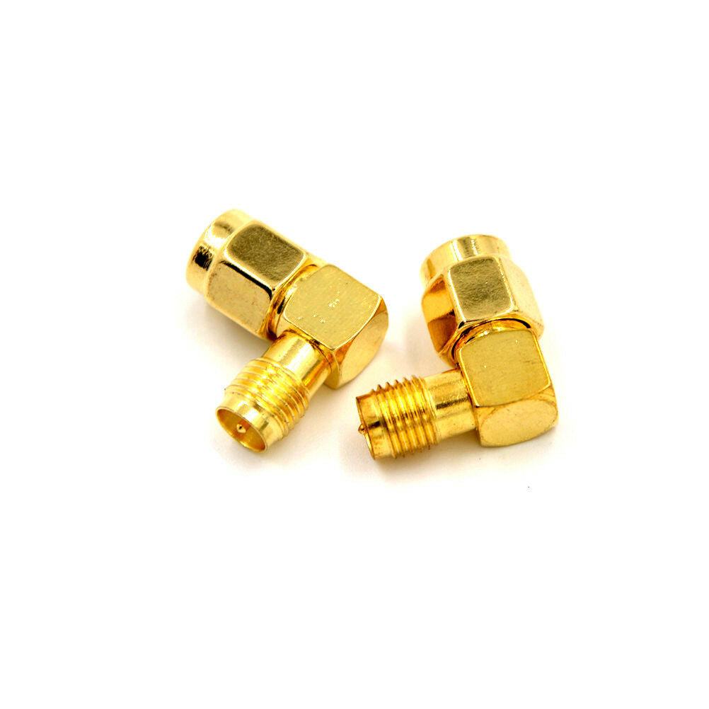 2pce Adapter 90° RP.SMA Female Plug to SMA Male Plug Connector Right Angle.l8