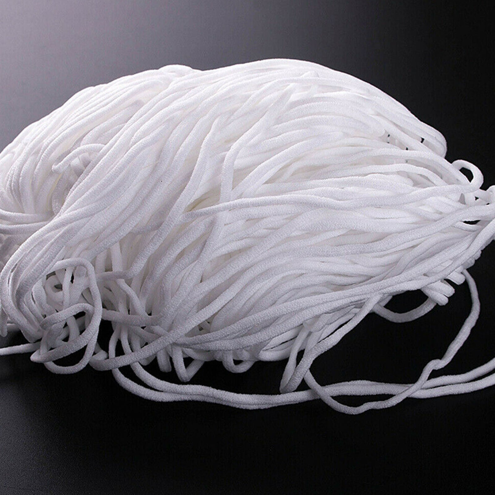 100 M Elastic Rope Rubber Band Round Ear Hanging DIY Accessories 3mm White