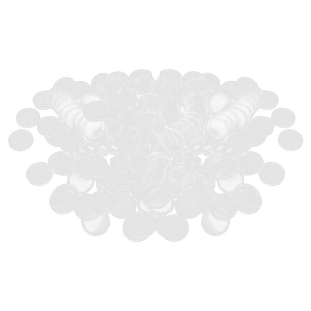 200x 19mm Coin Capsules Plastic Coin Storage Container Case Coin Collecting