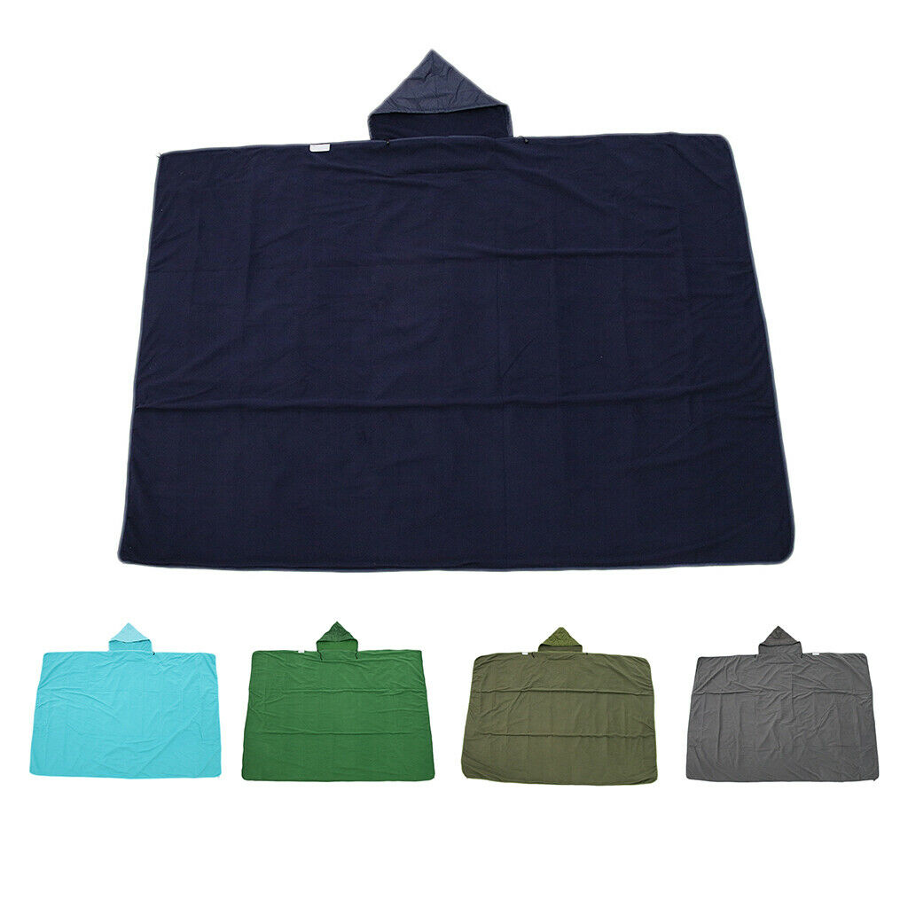 Travel Camping Sleeping Bag Liner Blanket Quilt Mat Rain Cape Navy Blue