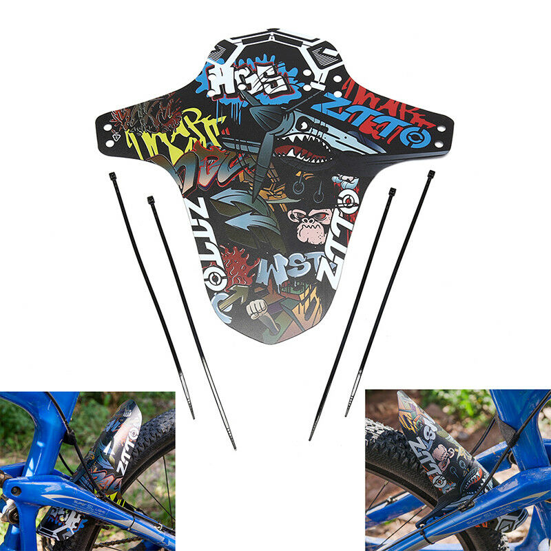1pc Black Mountain Bike Fender Bicycle Front Rear Mudguard 26.5 x 27.5cm BDAU