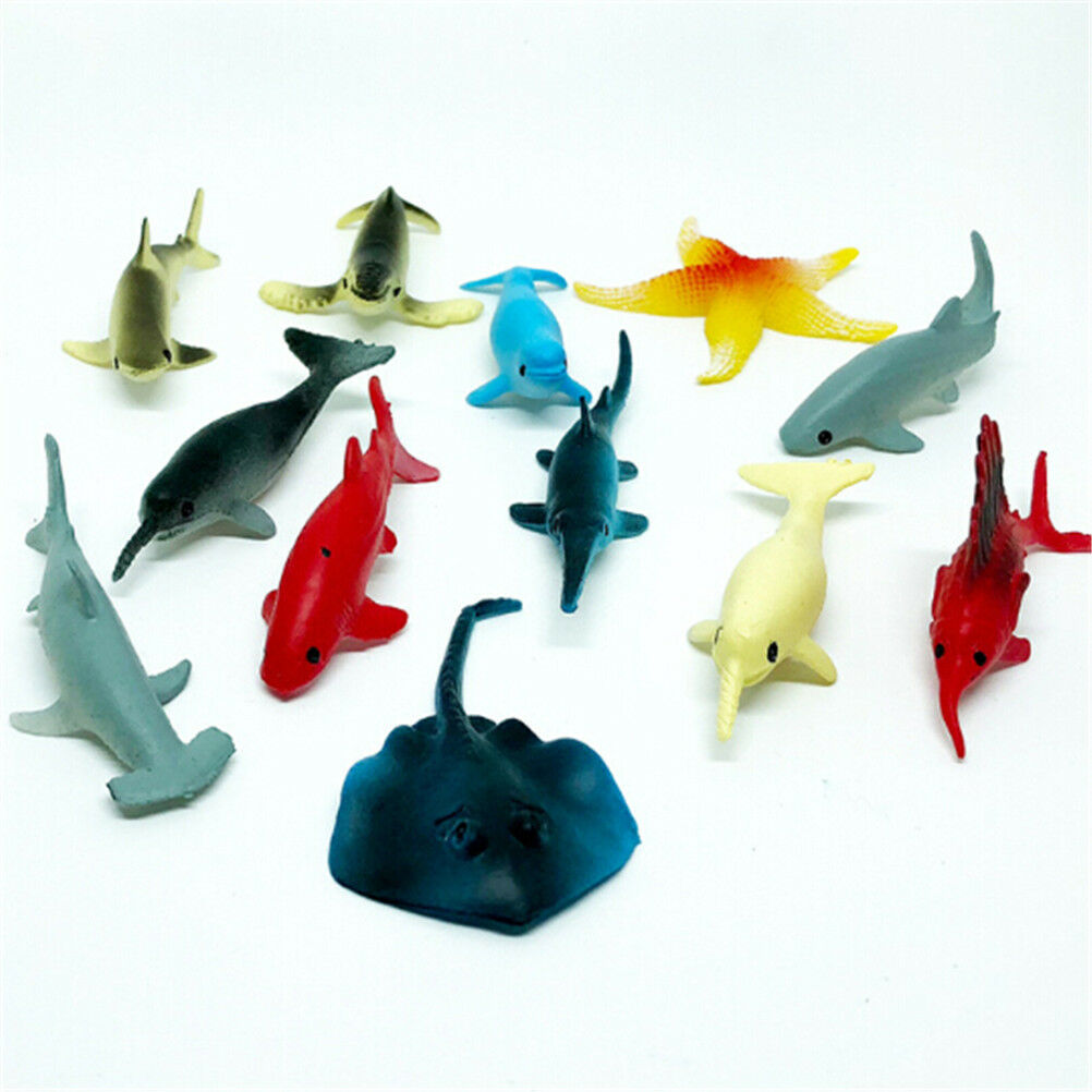 5Pcs Plastic Sea Marine Animal Figures Ocean Creatures Sea Life Crab Kids .l8