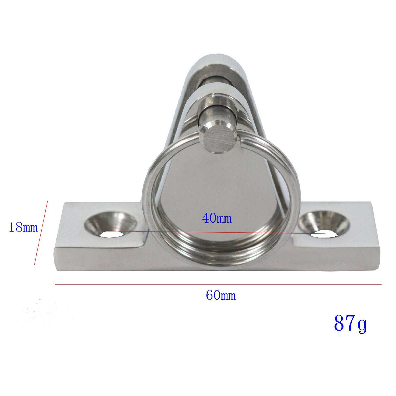 Bimini Top 90Â° Deck Hinge with Removable Pin, Stainless Steel Marine Boat Hinge