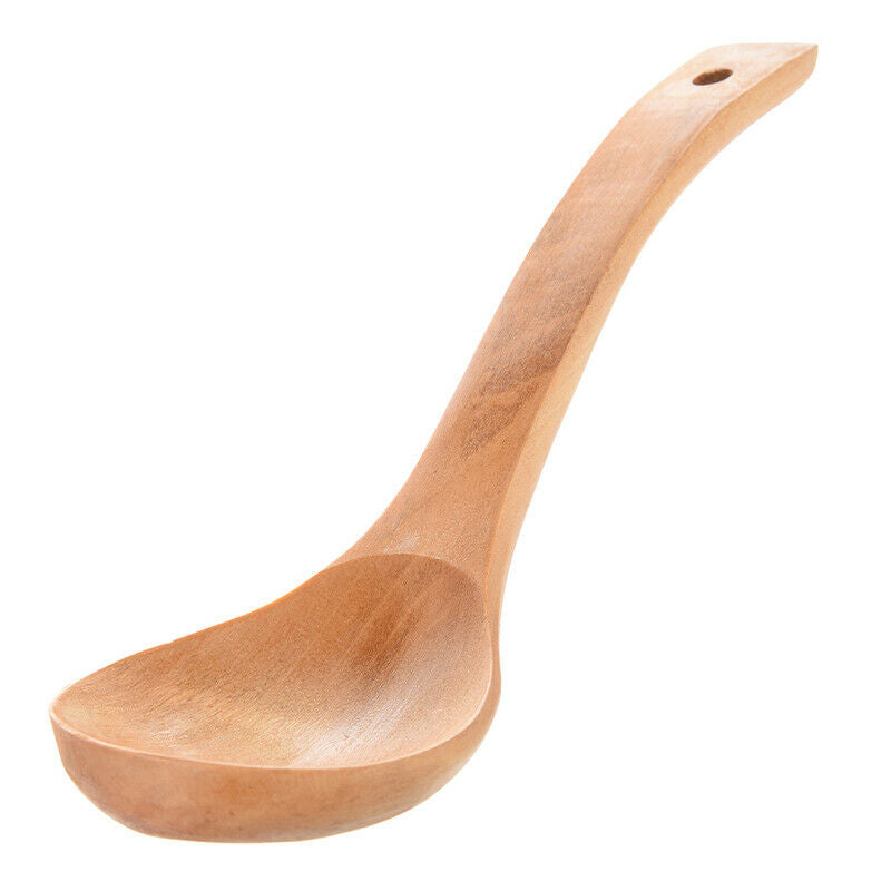 Kitchen Wooden Houseware Polished Rice Paddle Scoop Ladle G9L2L2
