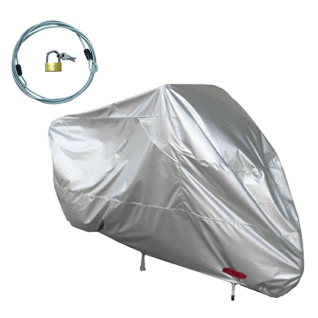 Professional Motorcycle Cover Sun UV Mototbike Protector w/ Cover Lock