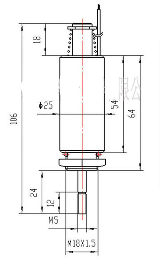 XRN-25/50TL 24V300g Force 10mm Tubular Push Type Electric Solenoid Electromagnet