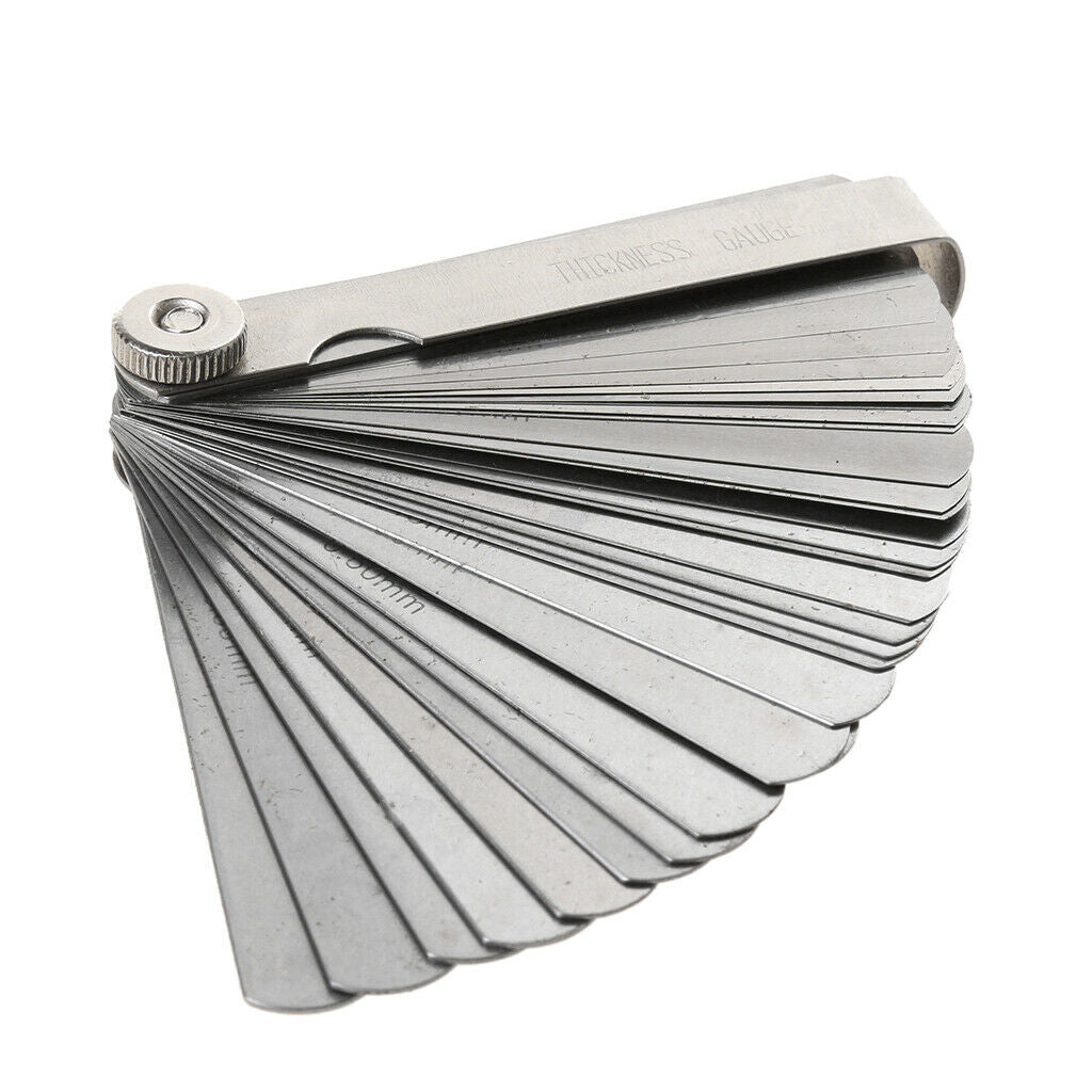 2x 0.02-1.00 mm 32 Blade Thickness Metric Filler Feeler Gauge Measuring Tool