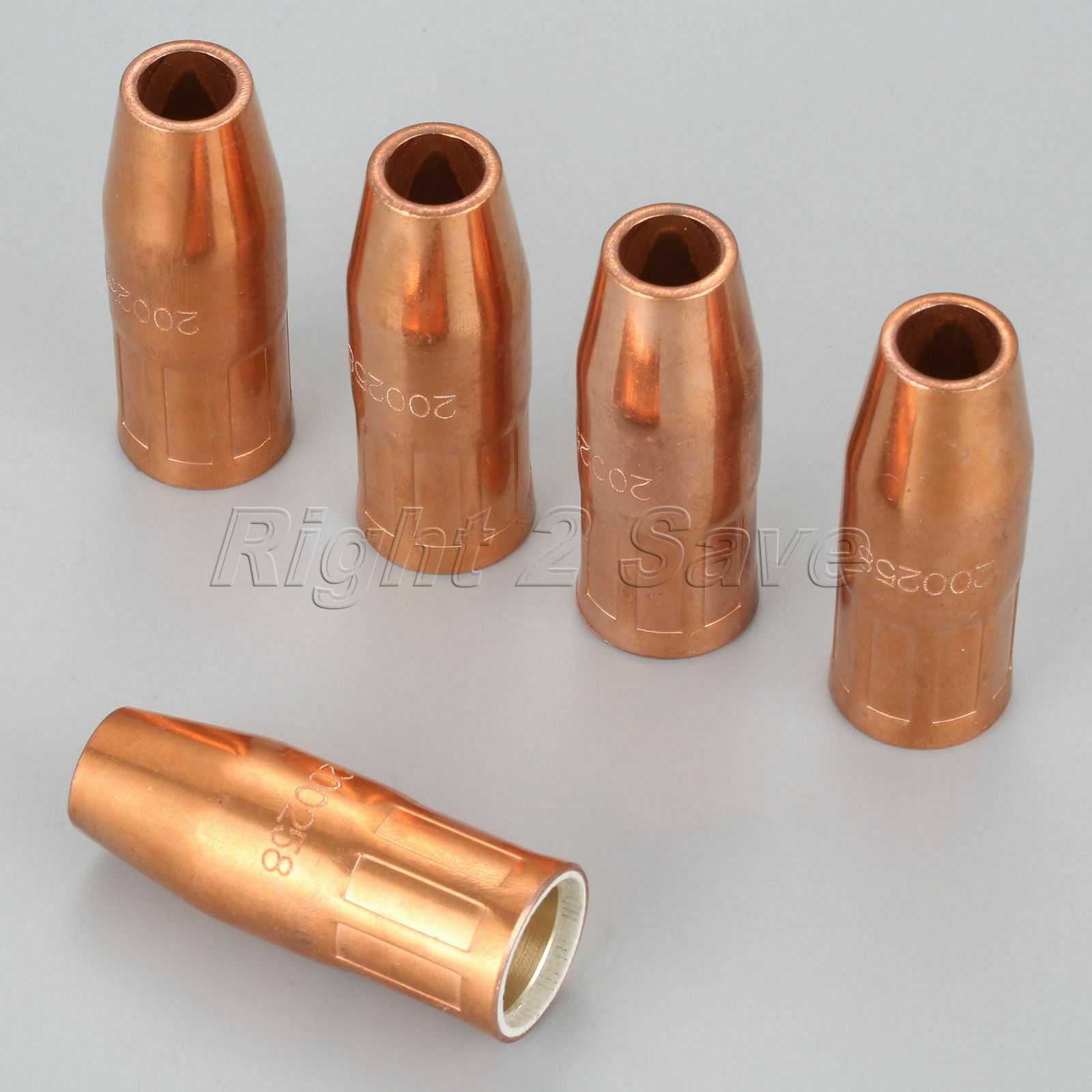 5Pcs MIG Flush Nozzle Tip 200258 1/2" orifice Fit for Miller M25 M40 Hobart Gun