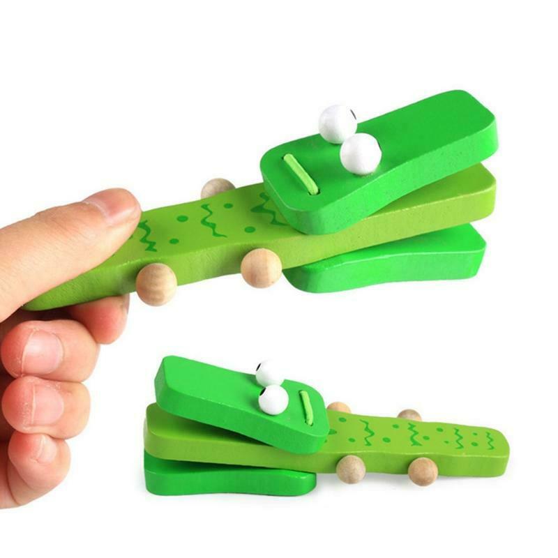 Crocodile Shape Wood Castanet Baby Musical Instrument Cartoon Child Musical Toys