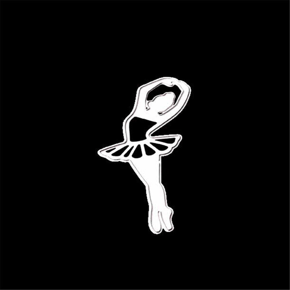 2pcs Ballet Dancing Girls Scrapbook DIY album Card Metal Die Cut Stencil .l8