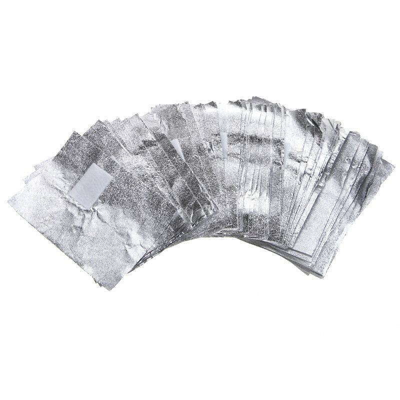 100Pcs Nail Art Gel Polish Remover Pads Soak Off Aluminium Foil Cleaning Wrap