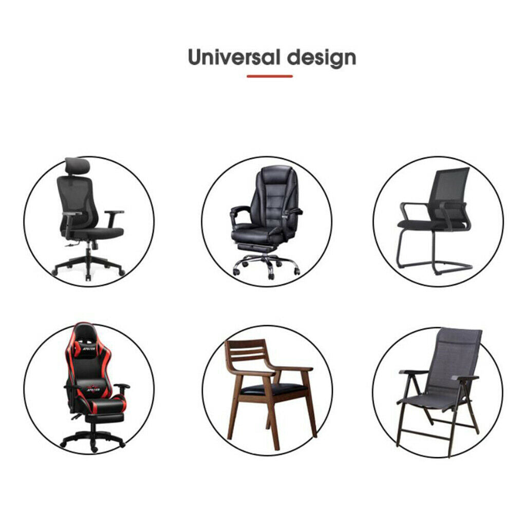 Black Comfy Office Chair Armrest Pads Soft Groove Design Anti-Slip Bottom