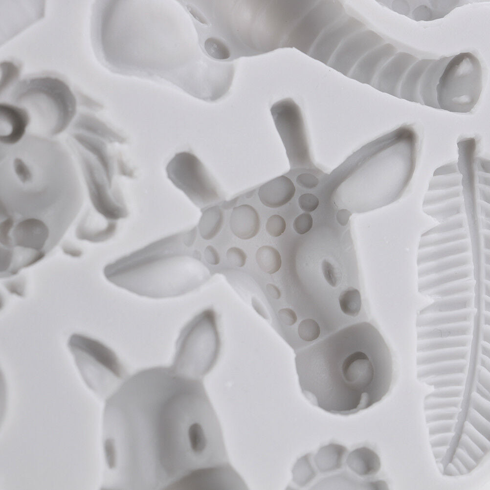 Forest animal mould silicone molds woodland animals cake decorative mold tooBDA