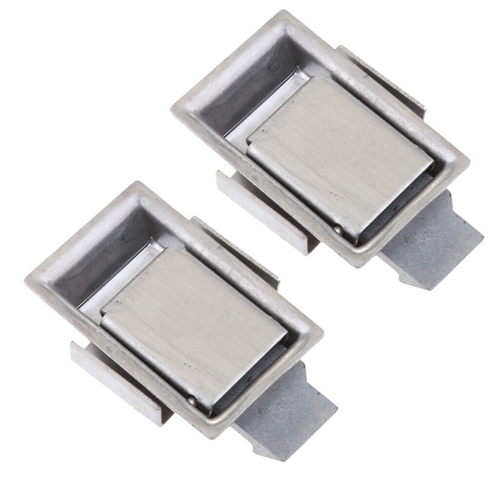 2X Mini Paddle Stainless Steel Flush Lock Recessed Mounted Latch -Tool Box