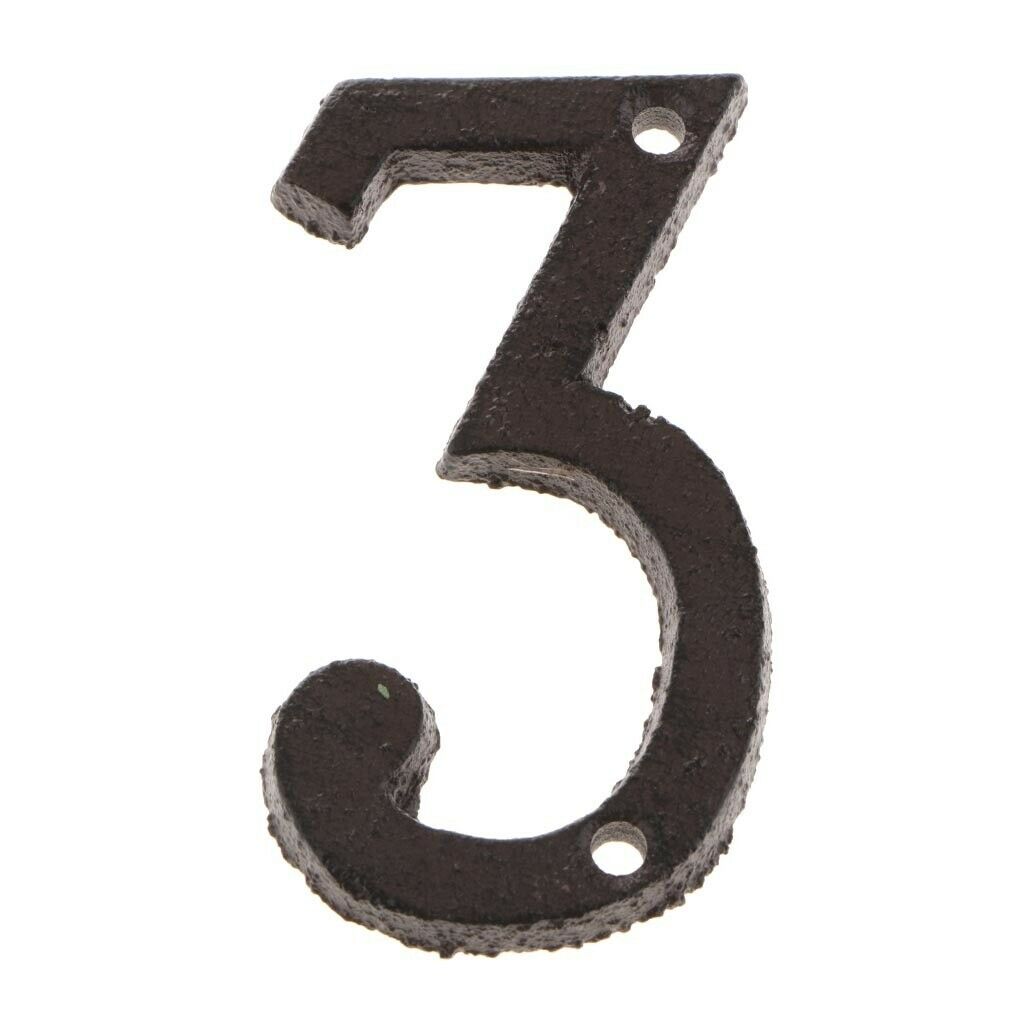 3Pack Doorplate Door Number Sign Plaque 3 7 8 Home Building Cafe Door Decor