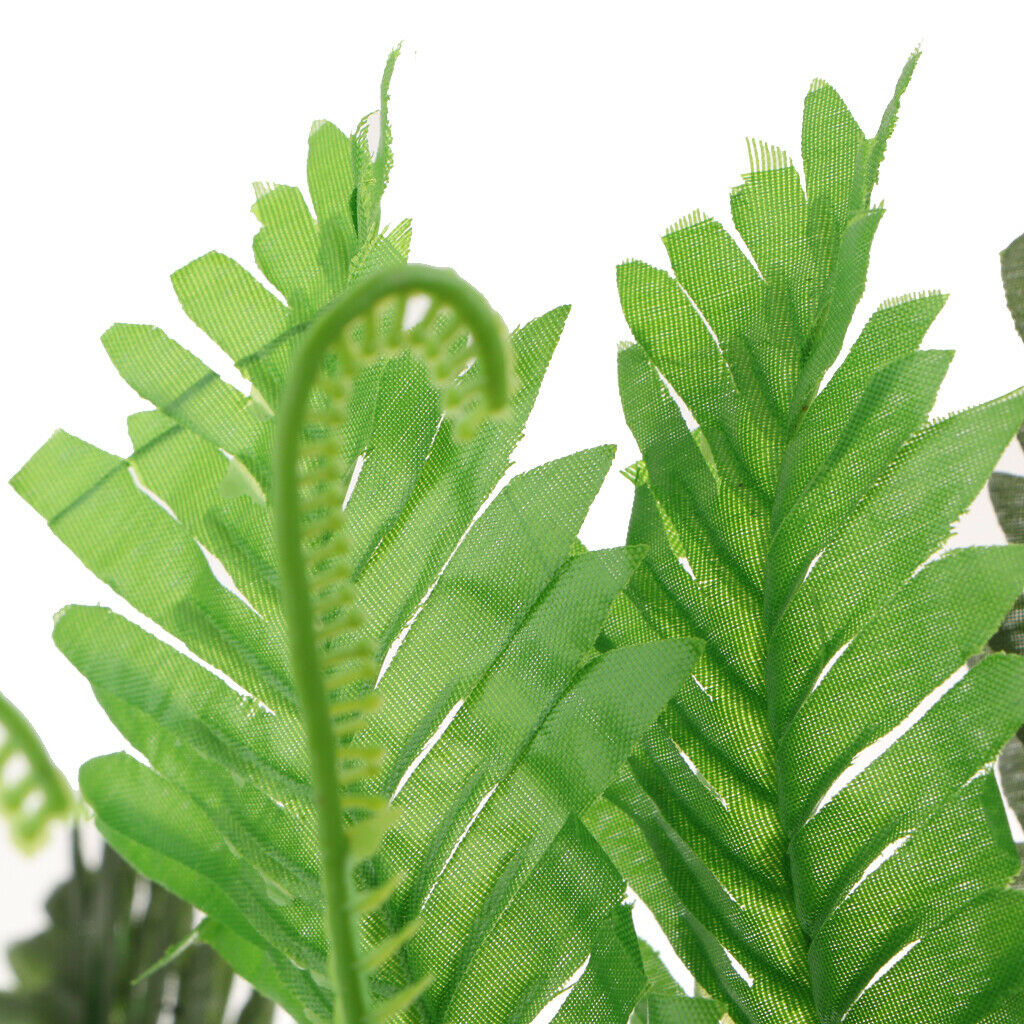 Artificial Cycas Leaves Silk Cloth Plastic Plants Bouquet Green 18 Leaves