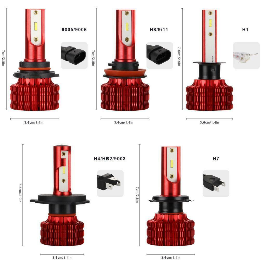Ultra Bright Auto Truck CSP Chip LED Headlamp Bulbs H1 9-30V White Beam