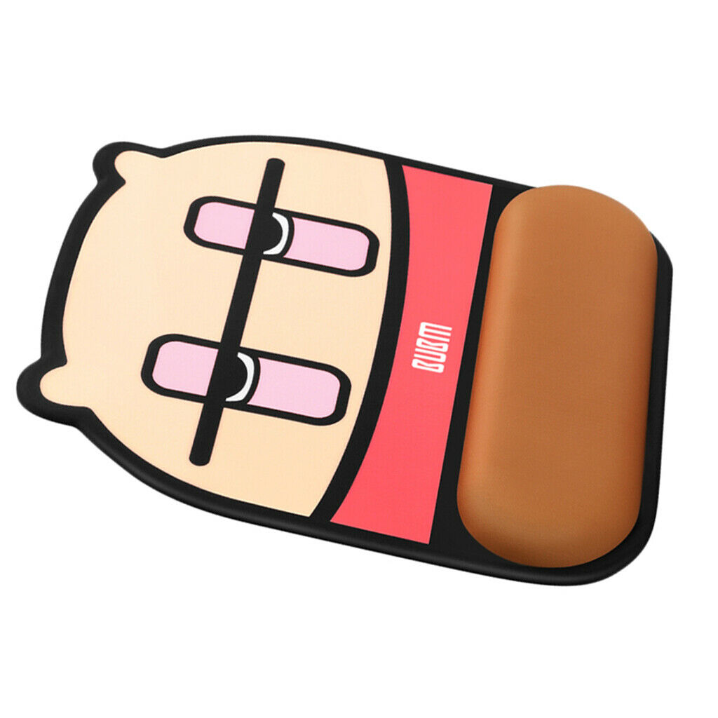 Comfort Wrist Mouse Pad Silicone Gel Protect Mat Piggy Pattern Light Red
