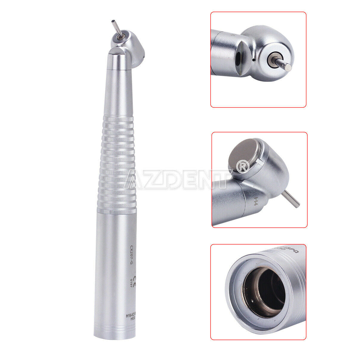 2 X Dental Surgical 45° Fiber Optic High Speed Handpiece Push No quick coupling