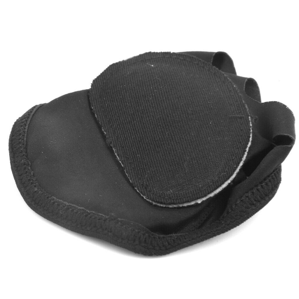 Women Anti-slip 5-Toe Forefoot Socks Massage Cushions One Pair Black