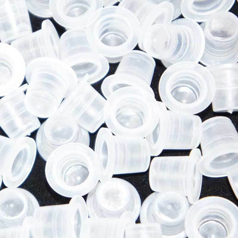 500pcs Self Standing INK CUPS Clear Plastic Tattoo Ink Pigment Color Holder Caps
