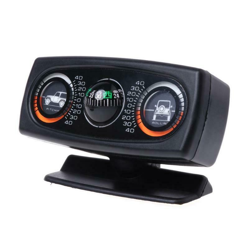 3 In 1 Car Compass Inclinometer Angle Slope Level Meter Finder Gradient Balancer