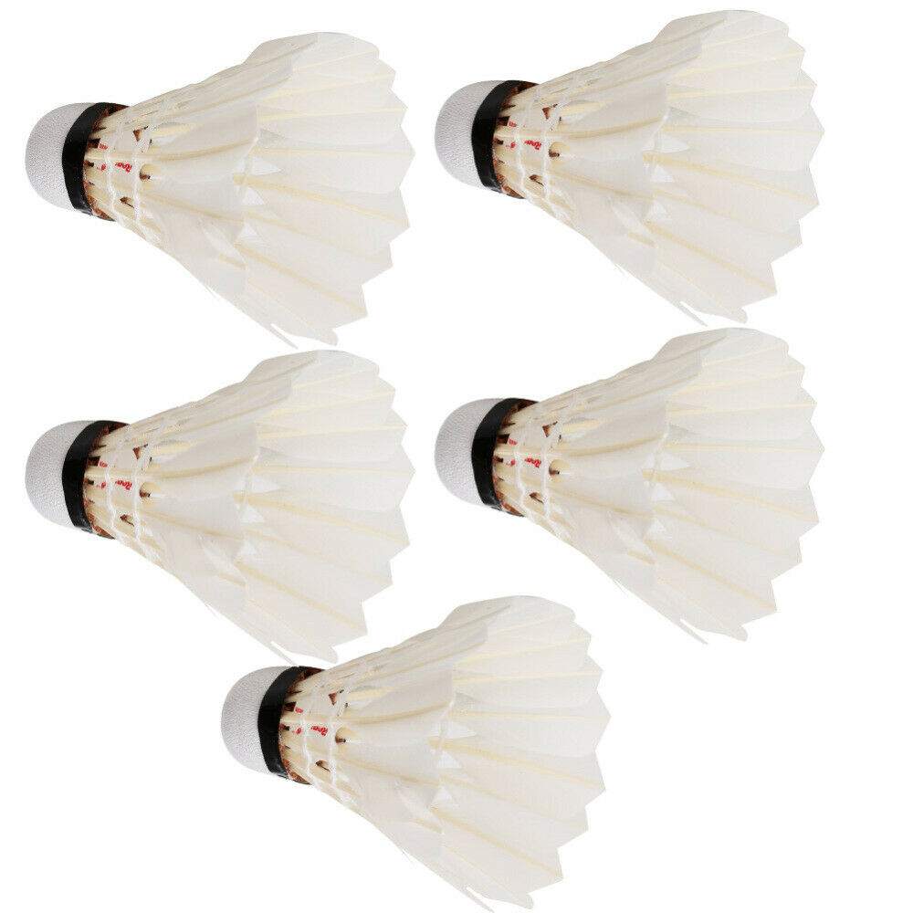 5PCS Durable Feather Badminton Ball Shuttlecock Birdies Sports Training Game