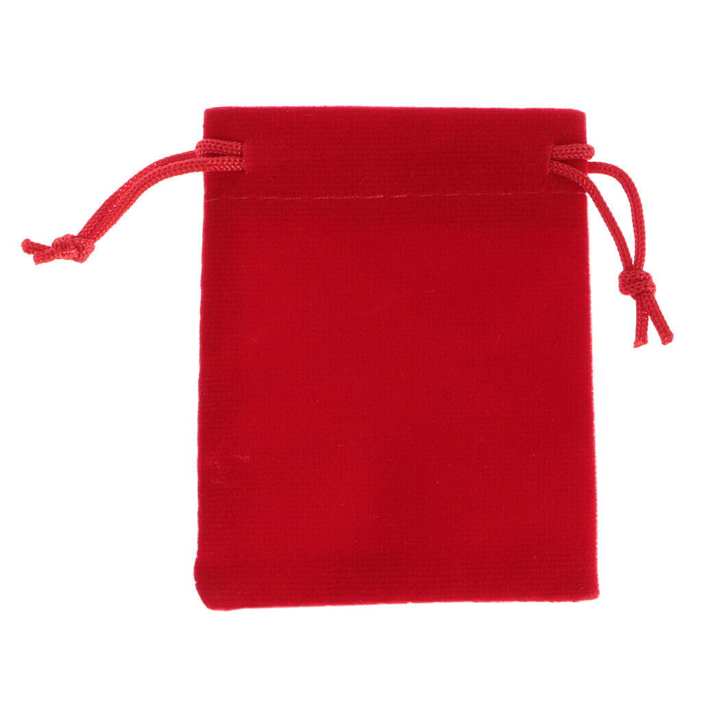 10 pieces Velvet Bags Wedding Party Gift Drawstring Jewelry Pouches 7x9cm Red