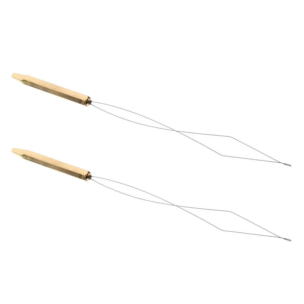2 Pieces Bobbin Threader Half Hitch Handle Tool Fly Tying Thread 14cm/5.5inch