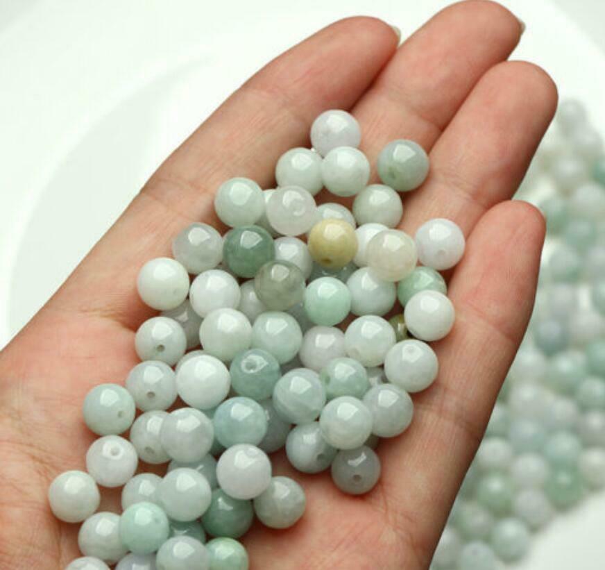Wholesale 50PCS 8mm 100% Natural A grade Jade Jadeite Round Loose Beads