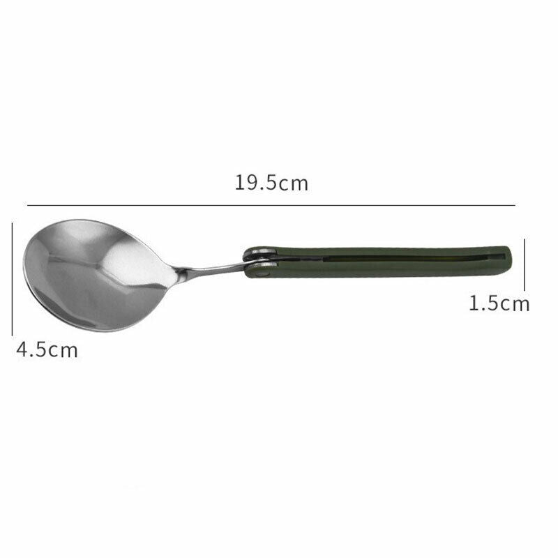 1Set Mini Tableware Set outdoor Tool Folding Cutlery Set with Spoon Fork .l8