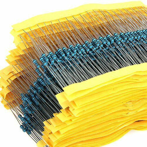 200pcs 20 Values 1/4W 0.25W Metal Film Resistor Assortment Assorted Kit For DIY