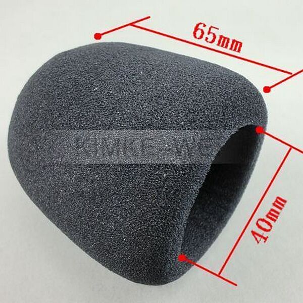 10x Black Handheld Stage Microphone Windscreen Foam Mic Cover Karaoke DJ 65x40mm