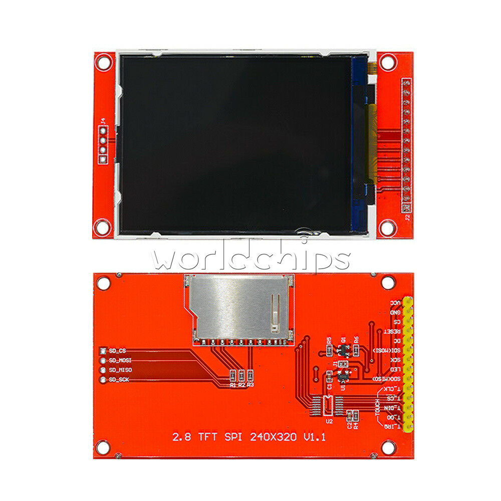 2.8" TFT 240x320 LCD Touch Panel SPI Serial Port Module 5V/3.3V w/ PCB ILI9341