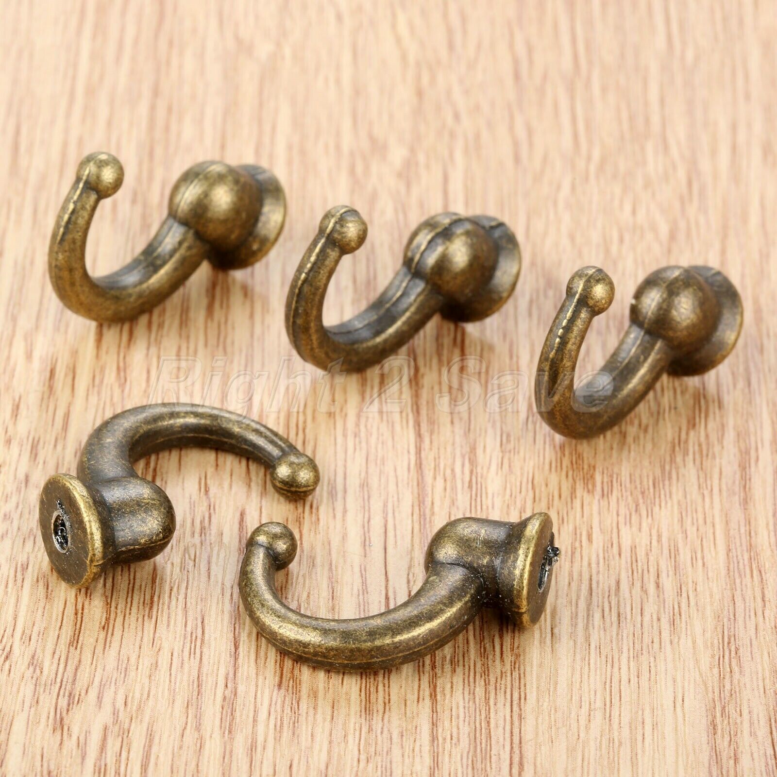 5pcs Wall Mounted Bathroom Kitchen Door Hook Towel Clothes Hat Hanger 11mm*29mm