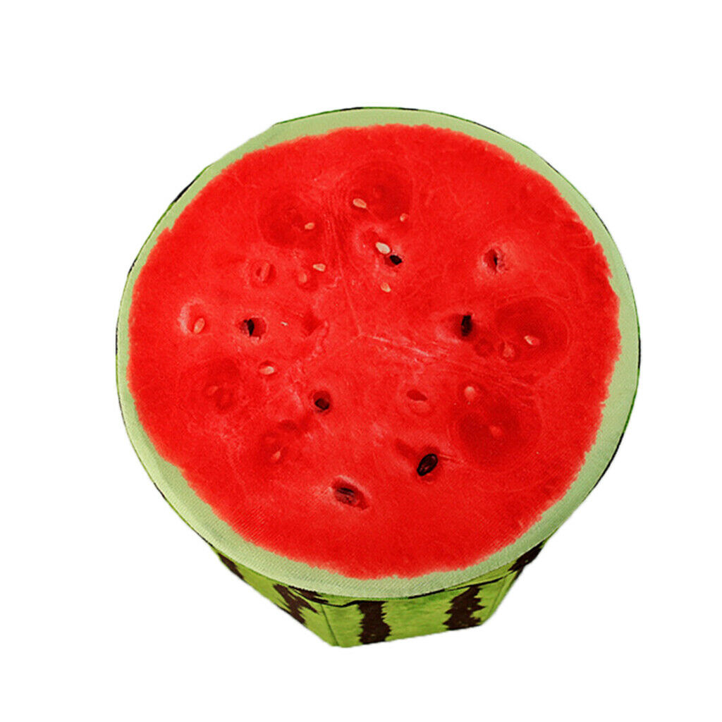 Cartoon Fruits Foldable Collapsible Storage Stool  Footrest Stool Watermelon