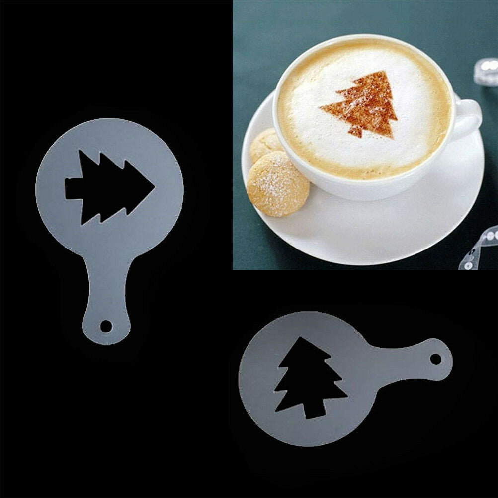 Excellent 16X Coffee Latte Mold Cappuccino Cake Cookie Stencil Template De.l8