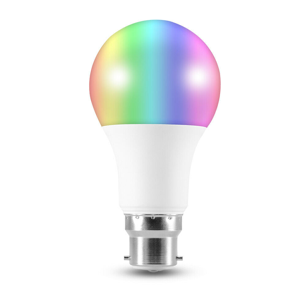B22 Smart  RGB Bulb LED Bluetooth Light Lamp For Amazon Alexa APP Remote Control