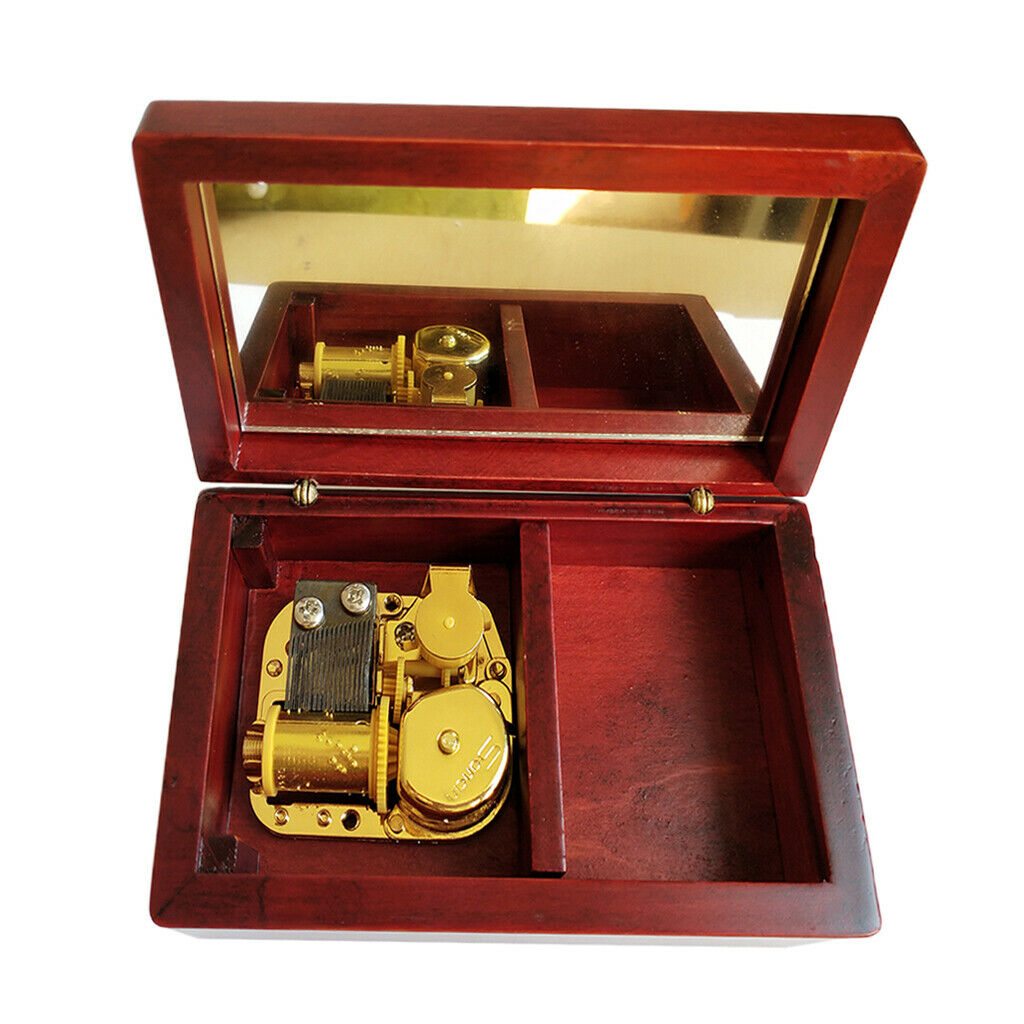 1pc Wooden Jewelry Music Box Exquisite Handmade Creative Decor Festive Gift