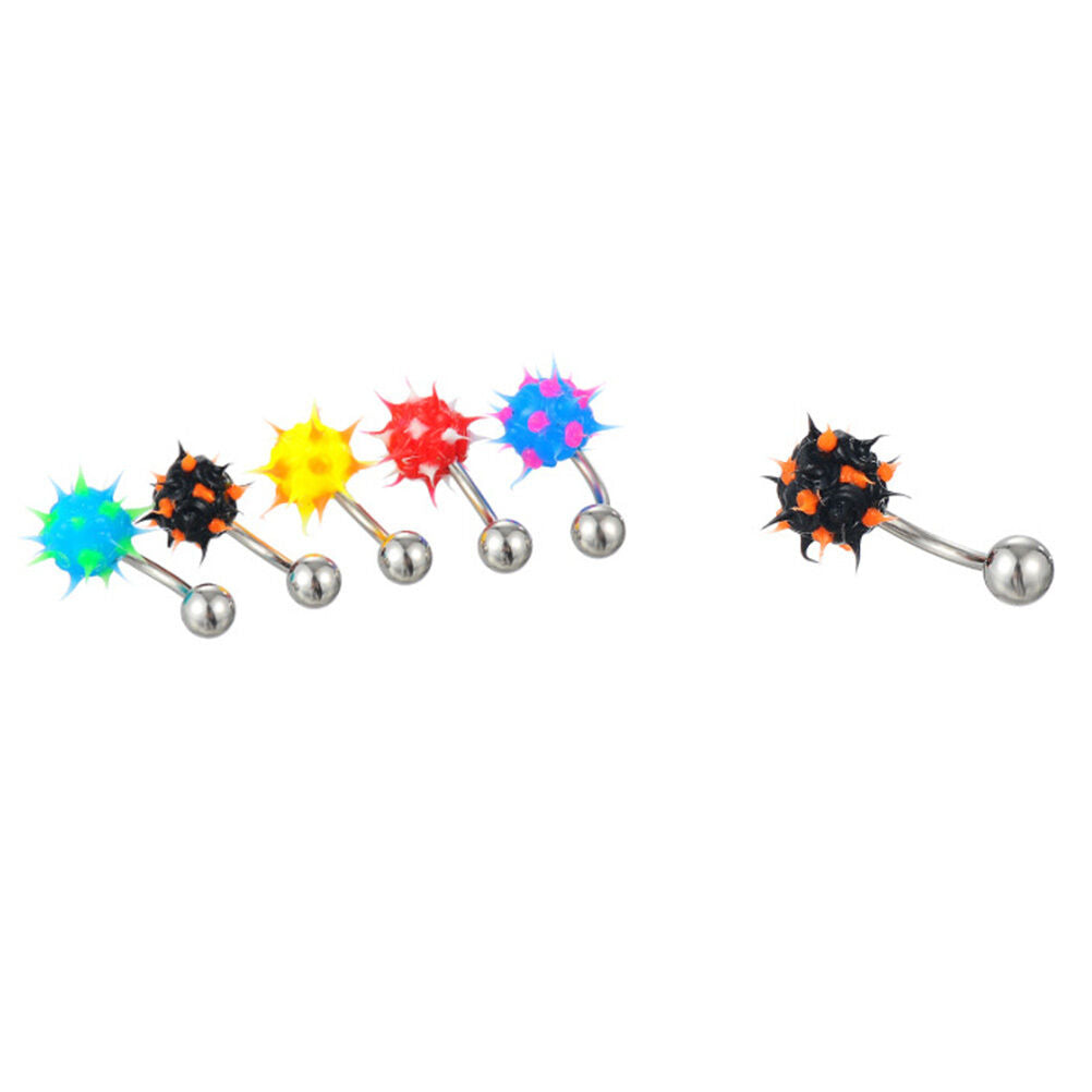 Stainless Acrylic Ball Barbell Bar Eyebrow Nose Tounge Ring Body Piercing N Tt