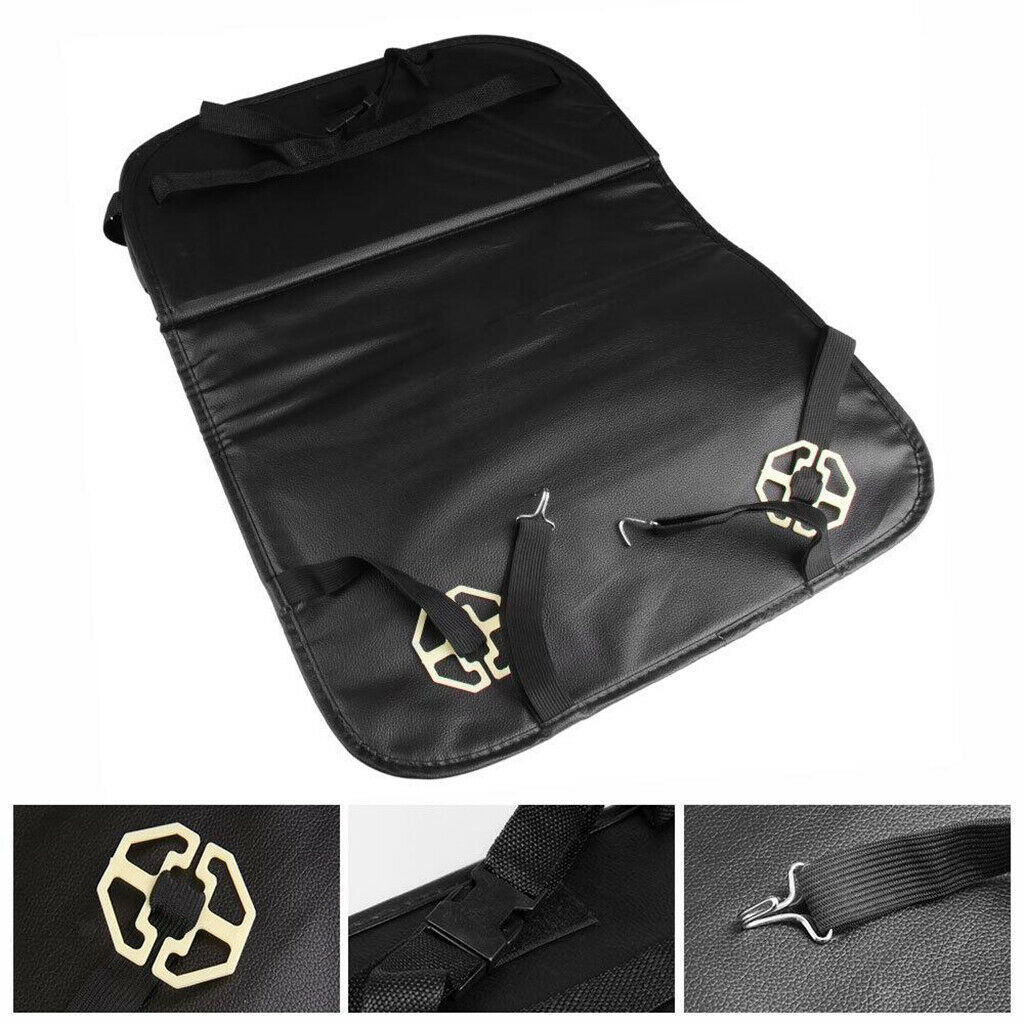 Car Backseat Organizer with Foldable Table Tray Multi Pocket Tissue Box