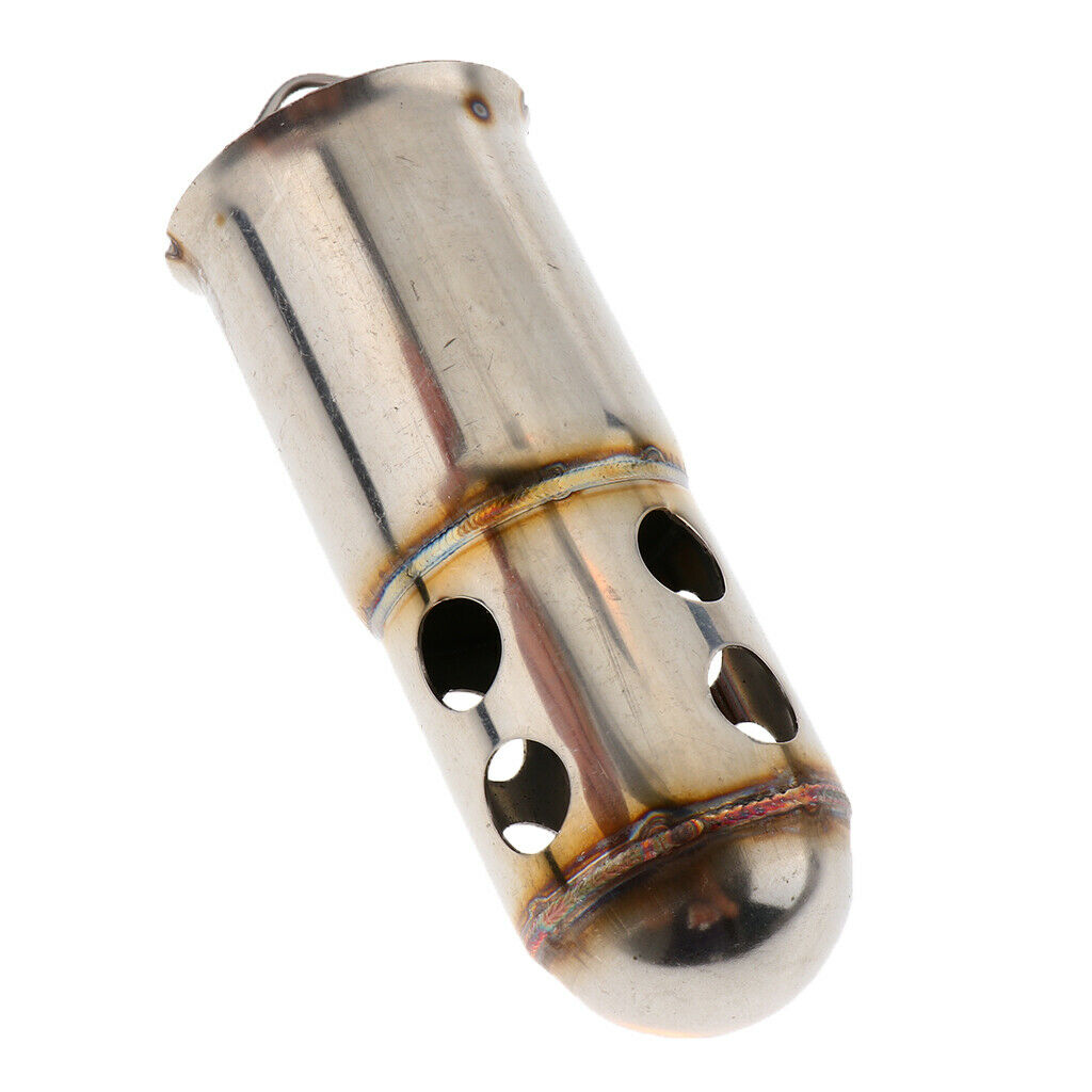 Stainless Steel Round Tip 51mm Exhaust Muffler Baffle Silencer DB Killer for