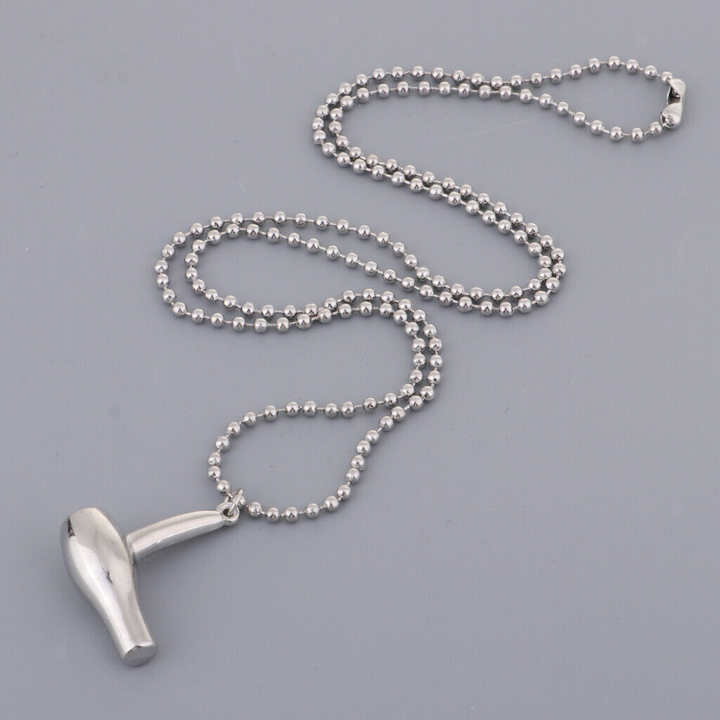 Premium Unique Alloy Hair Dryer Pendant Necklace Chain for Hairdressers Cars
