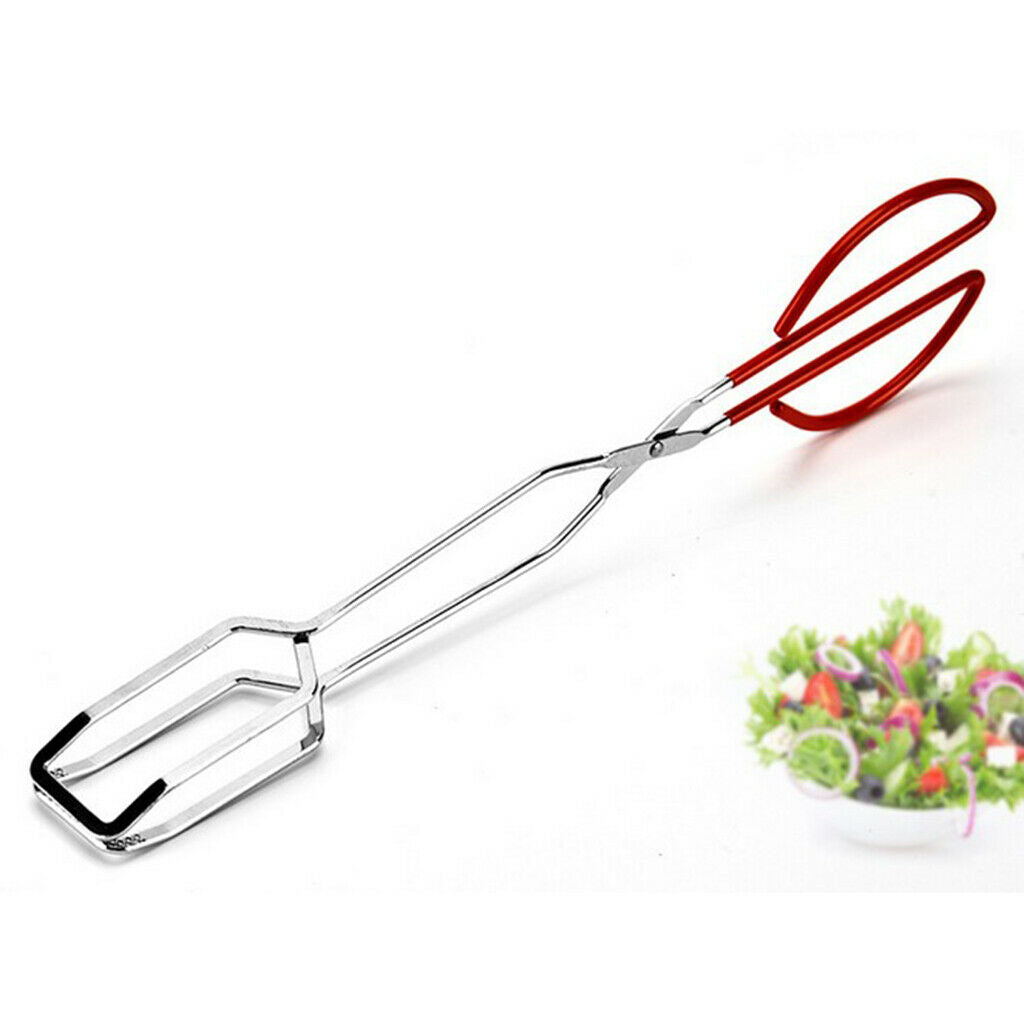 2Pcs Barbecue Scissors Tongs Bread Tong Kitchen Buffet Pliers For Camping