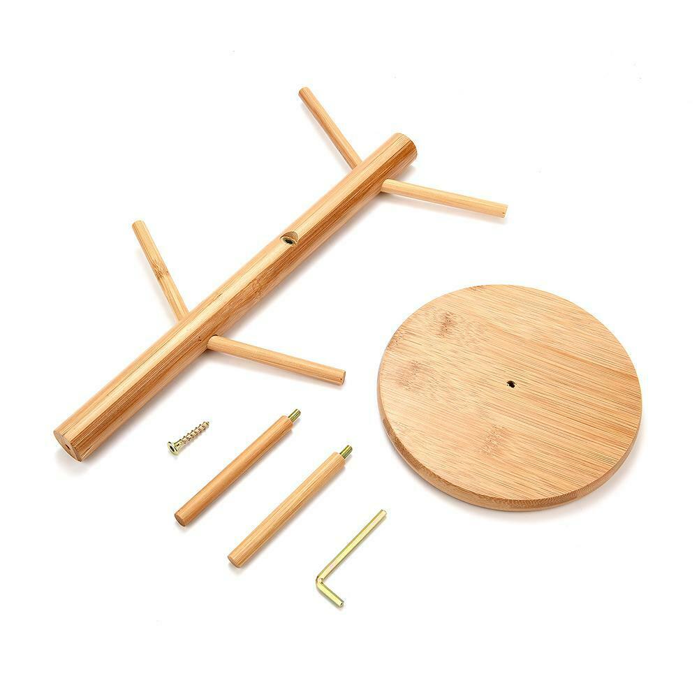 Wood Necklace Display Rack Jewelry Hanger Bracelet Household Cup Organizer @