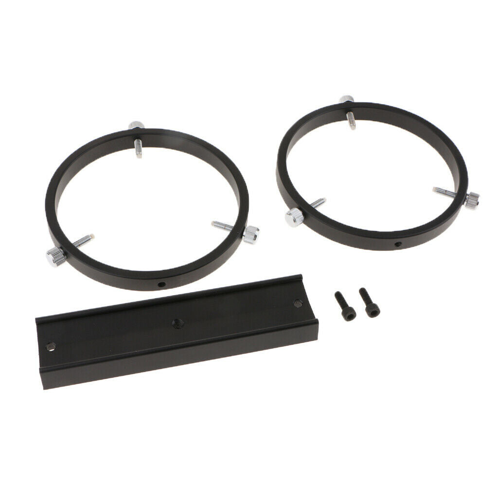 160mm Guide Star Dovetail Mounting Plate w/ Tube Rings for Astro Telescope