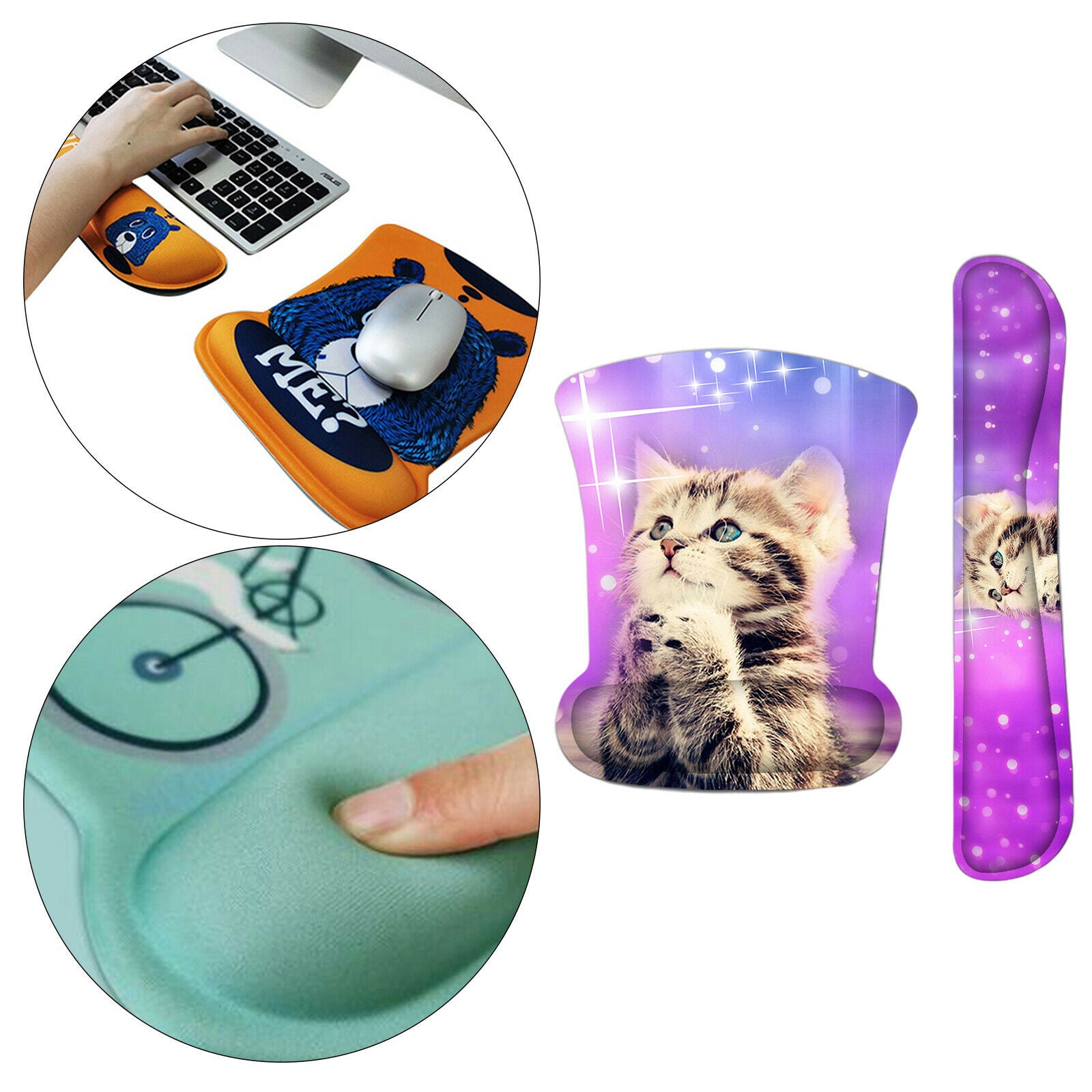 Mouse Mat and Wrist Support Guard for Computers Office Use Home Supplies